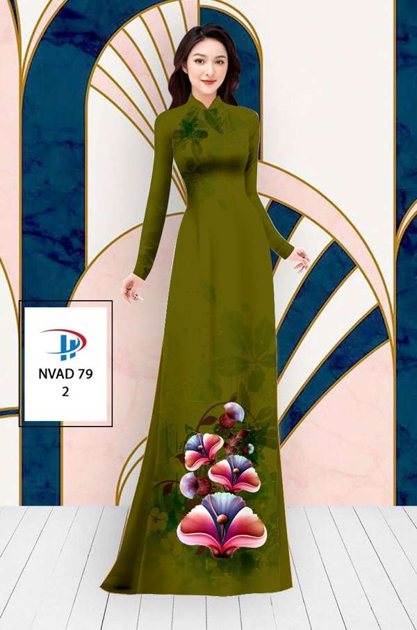 Vải Áo Dài Hoa In 3D AD NVAD79 62